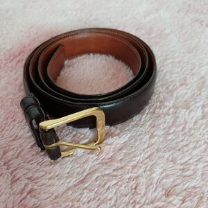 Coach 5800 Leather Brass Belt Mocha Size 44